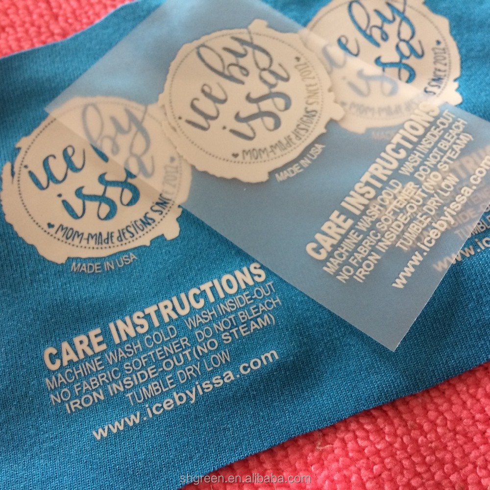 brand logo full color heat transfer label,promotional navy blue color thermal transfer label for underwear