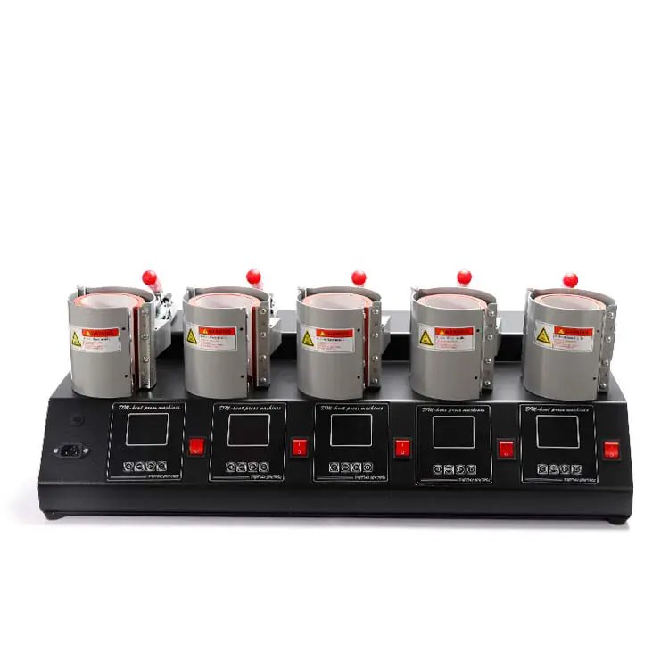 New 5 Control Boxes 5 in 1 Mug Heat Press Machine Digital Mug Printing Machine