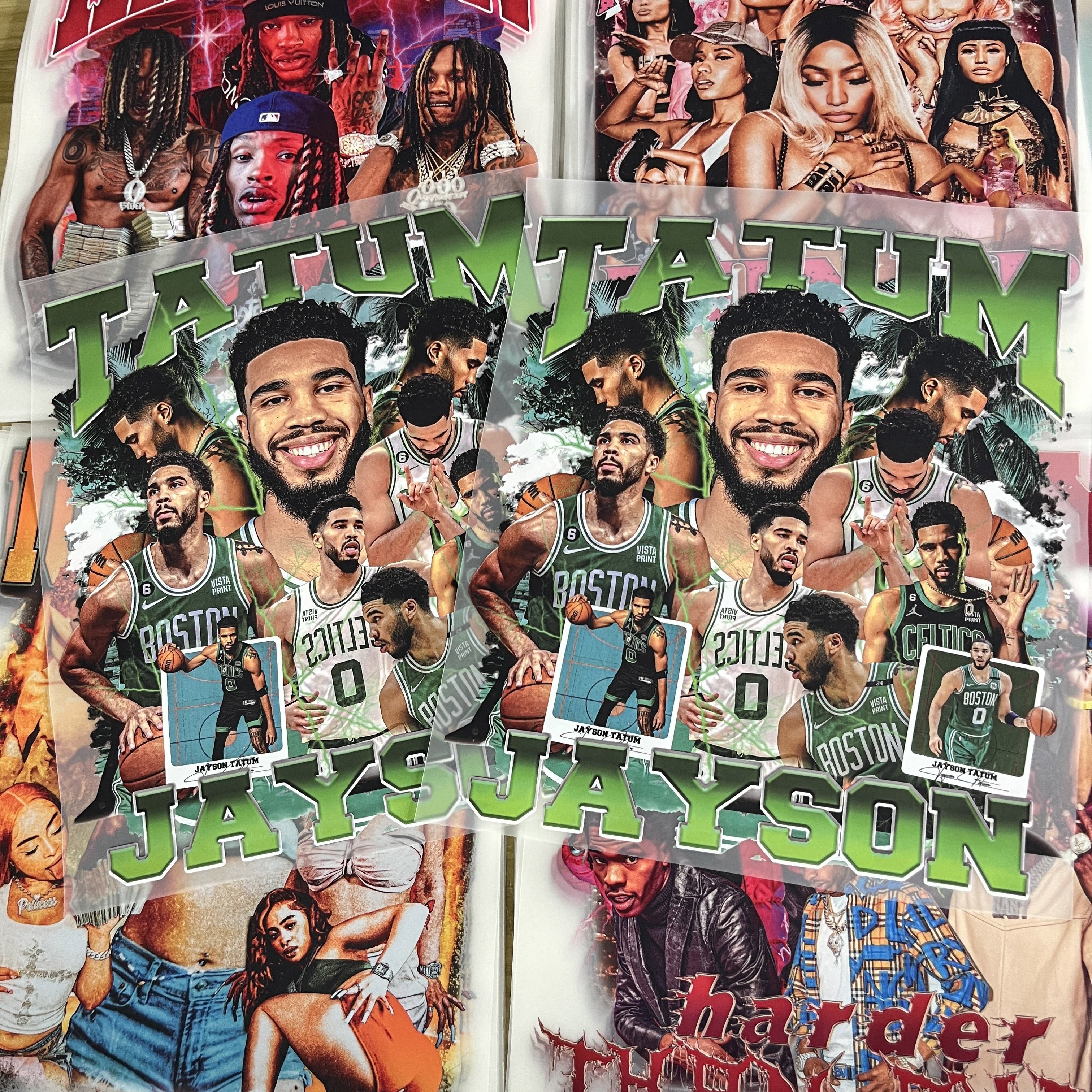 Factory Direct Wholesale High quality hot press decals heat press sticker transfer printing dtf transfers for t shirts