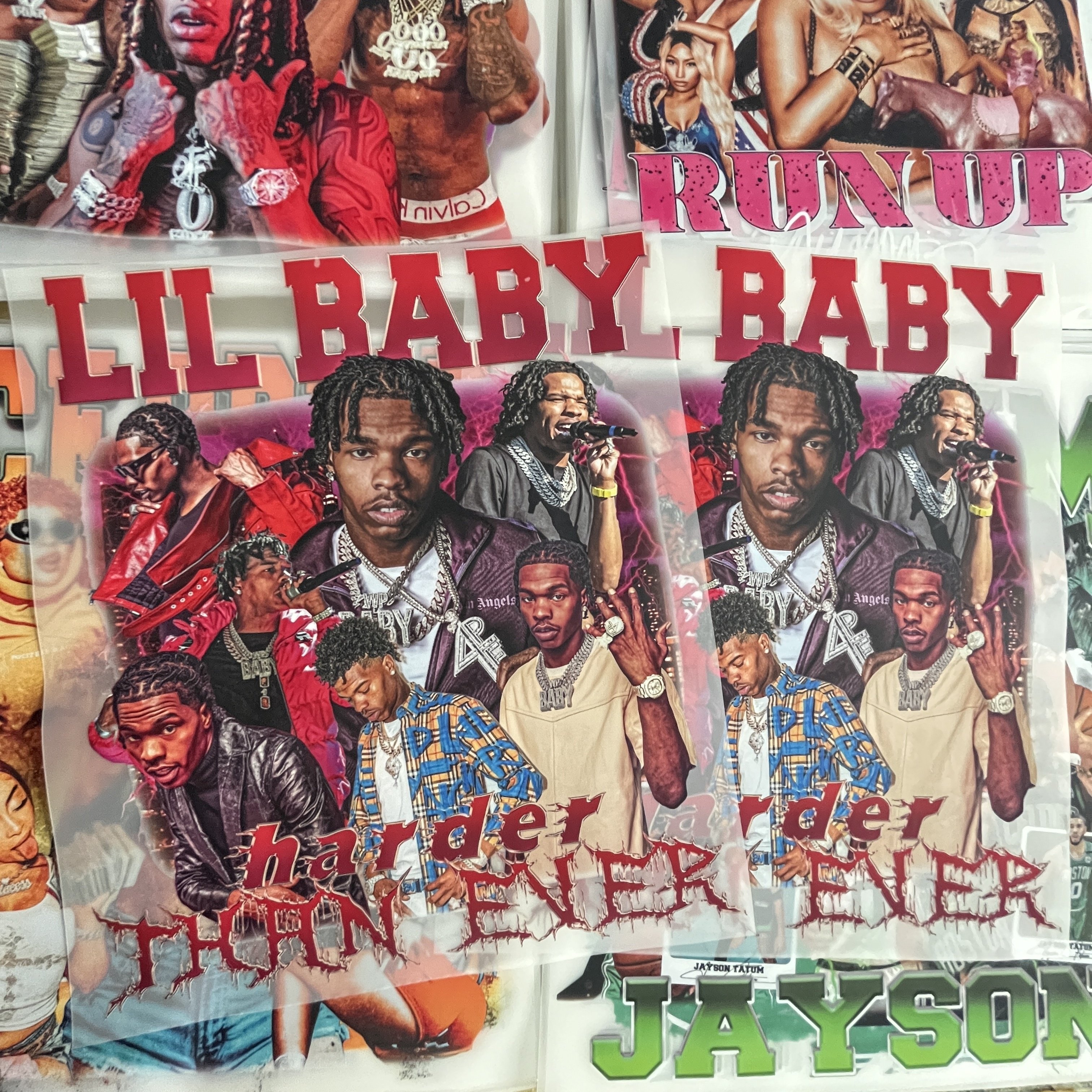 Factory Direct Wholesale High quality hot press decals heat press sticker transfer printing dtf transfers for t shirts