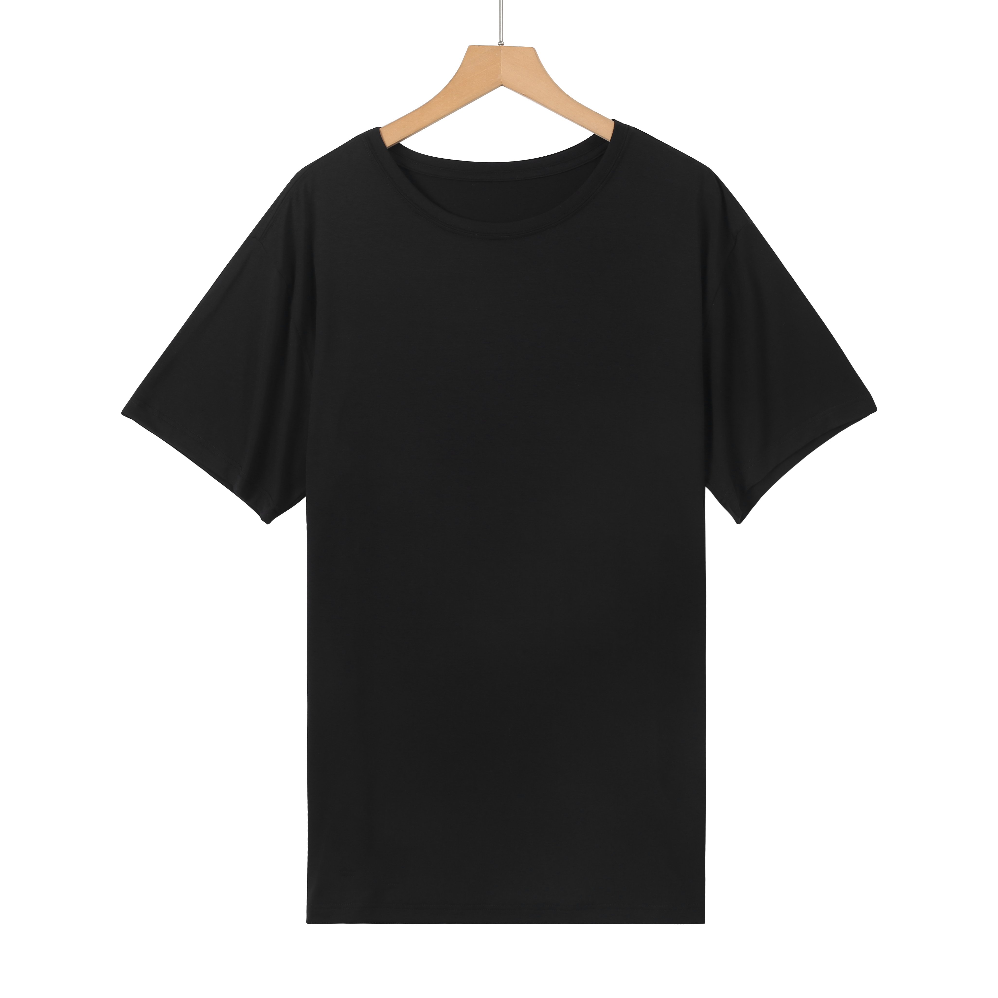 BAMBOO | In-stock Wholesales Round Neck Short Sleeves Tops Bamboo Plain T-Shirt Woman Clothing Femme T Shirt for Women Casual
