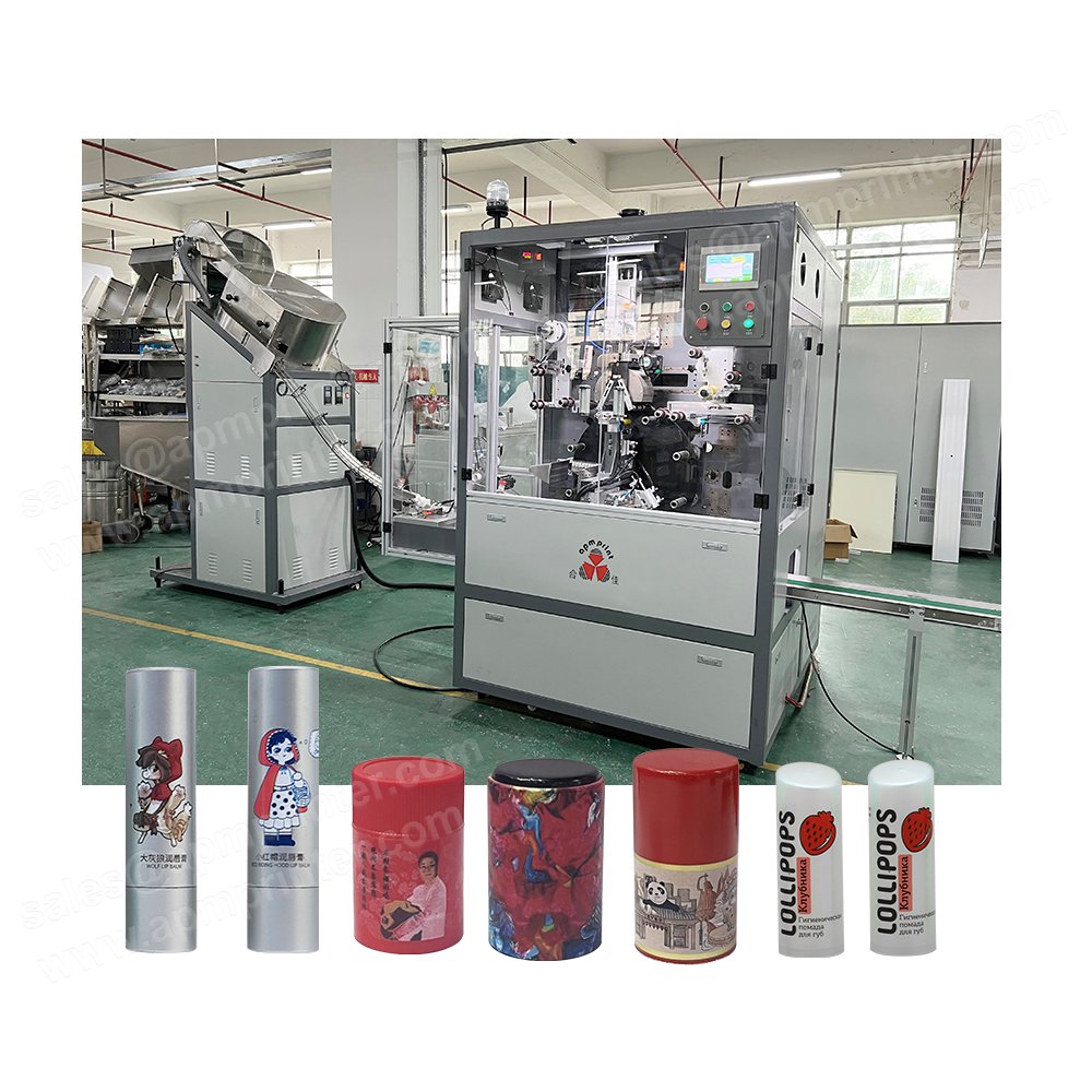 Automatic plastic tube caps heat transfer machine for stamping bottle caps