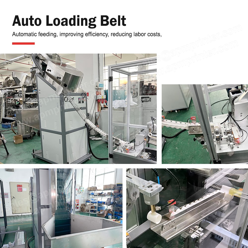 Automatic plastic tube caps heat transfer machine for stamping bottle caps