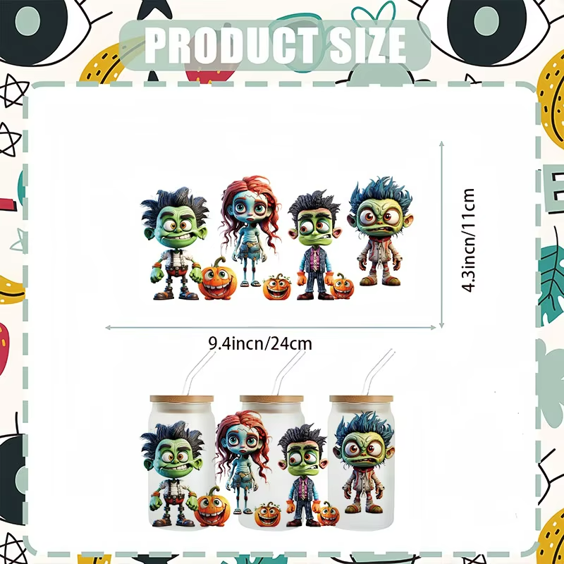 Wholesale DIY UVDTF Ready-to-Transfer Sticker Waterproof PET Material DIY Mug Garment Bottle Decoration Heat Transfer Printing