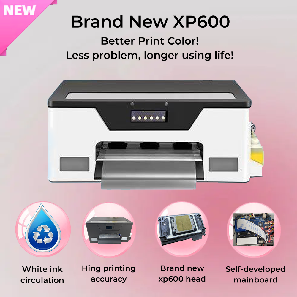 Small Size Heat Transfer Printing Machine Single Head XP600 A3 DTF Printer With Oven Or Shaker For T-shirt Printing