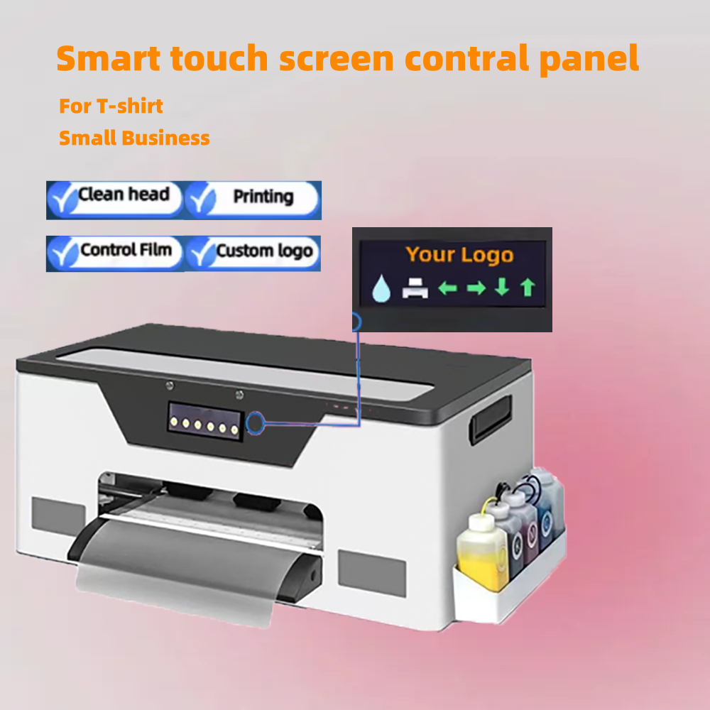 Small Size Heat Transfer Printing Machine Single Head XP600 A3 DTF Printer With Oven Or Shaker For T-shirt Printing