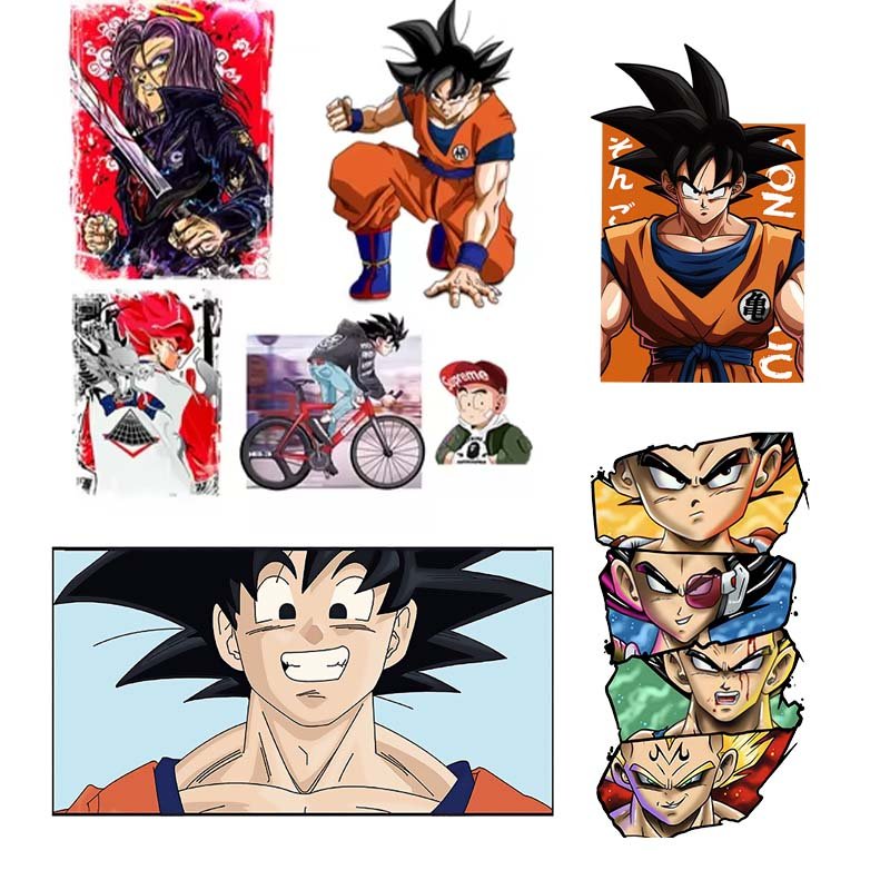 Factory Wholesale Custom Dtf Transfer DRAGON BALL Design Sticker heat Transfer Printed Label Logo Custom T-Shirt