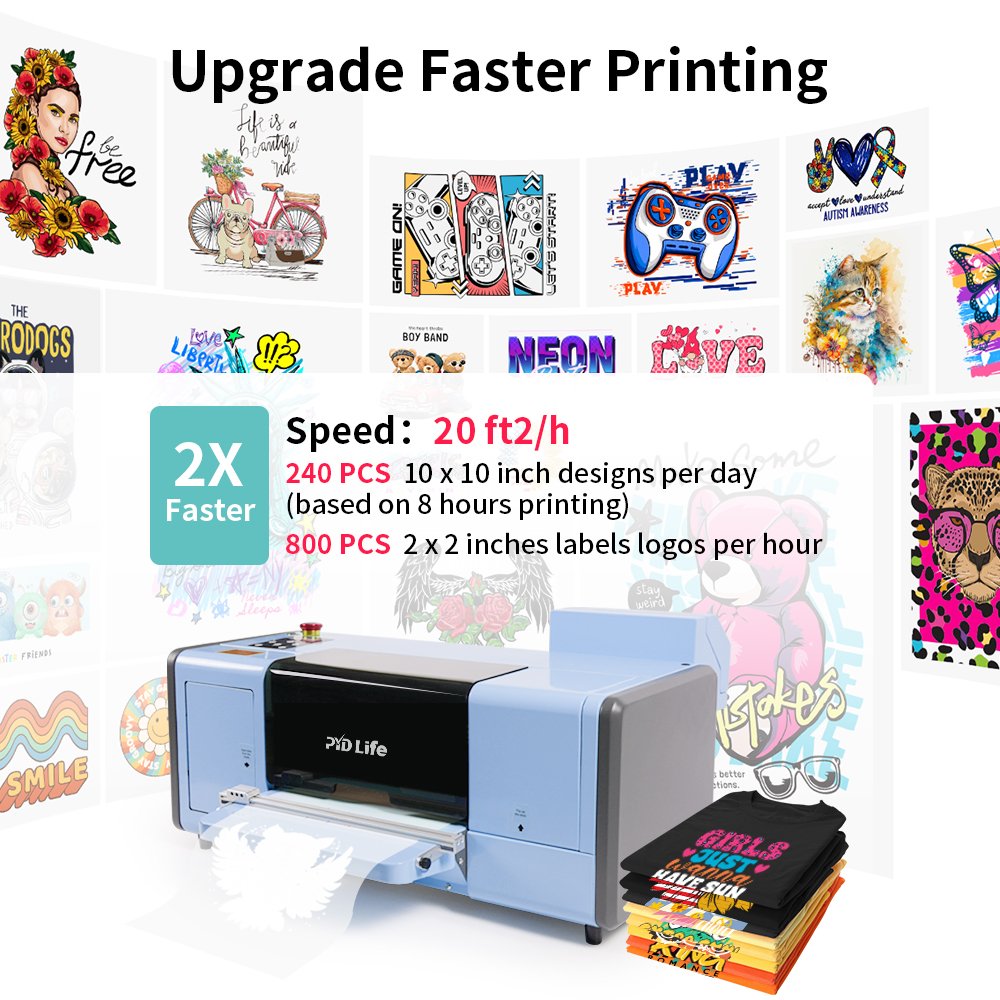 PYD Life Digital A3 DTF Inkjet Printer XP600 Pet Film 30CM T Shirt Printing Machine With Oven For Textile