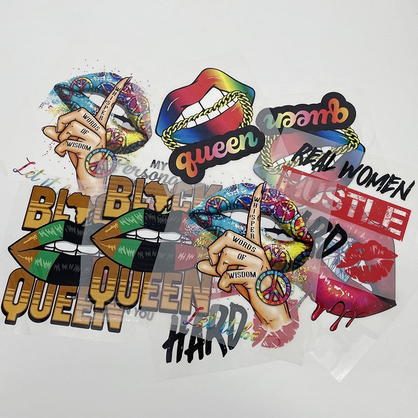Wholesale custom designs iron on printable plastisol vinyl film designs press sticker logo heat transfer printing for t shirts