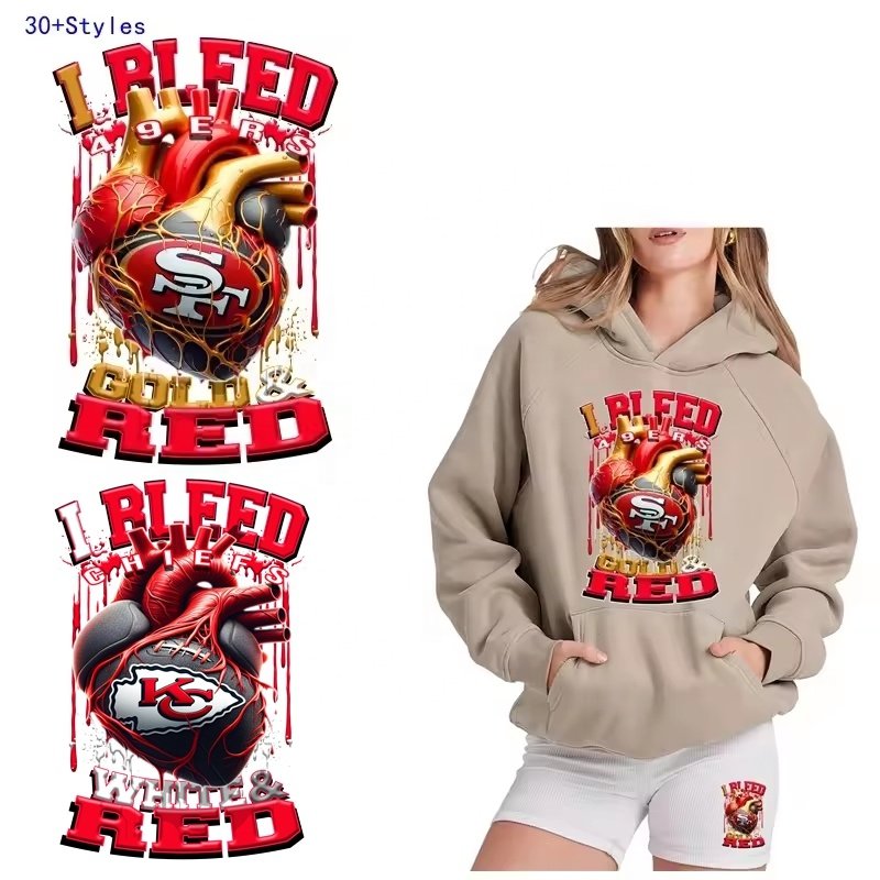 30+ NFL Chiefs DTF Heat Transfers Designs Ready To Heat Press Screen Print Transfers Chiefs Heat Transfer Decals for Shirts