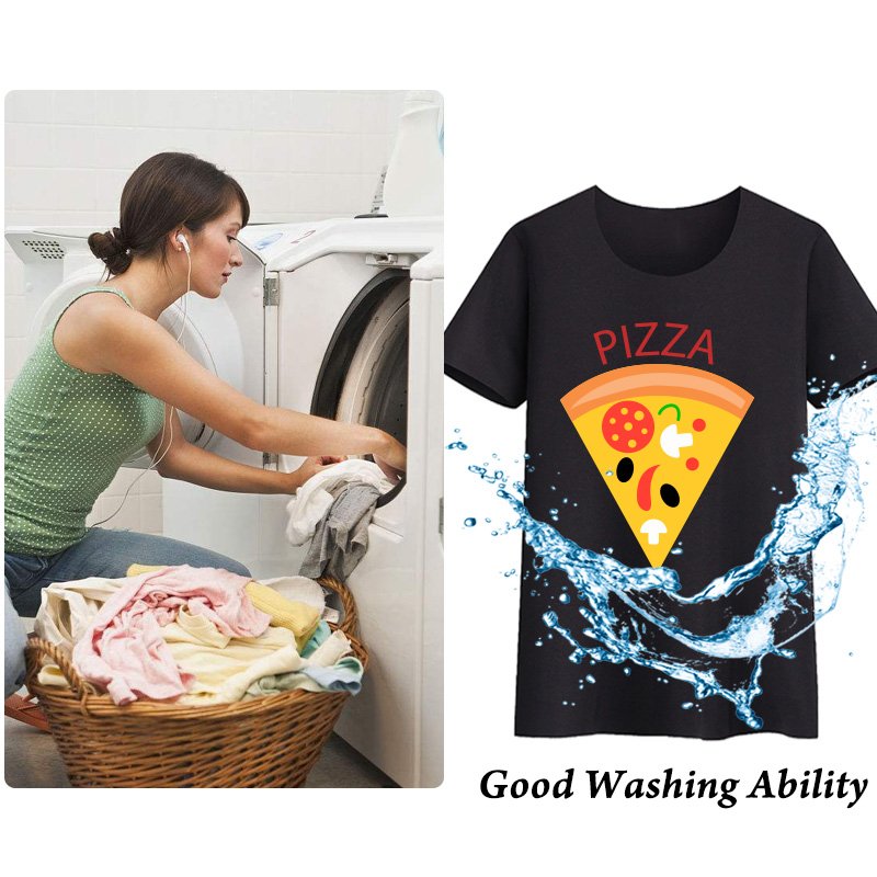 Kenteer custom designs iron on sticker transfer printing fabric plastisol heat transfers for t-shirt clothing press logo