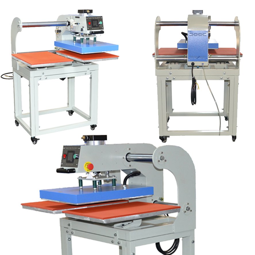 Multi function 40x60 16x20 dual pneumatic double station heat press machine