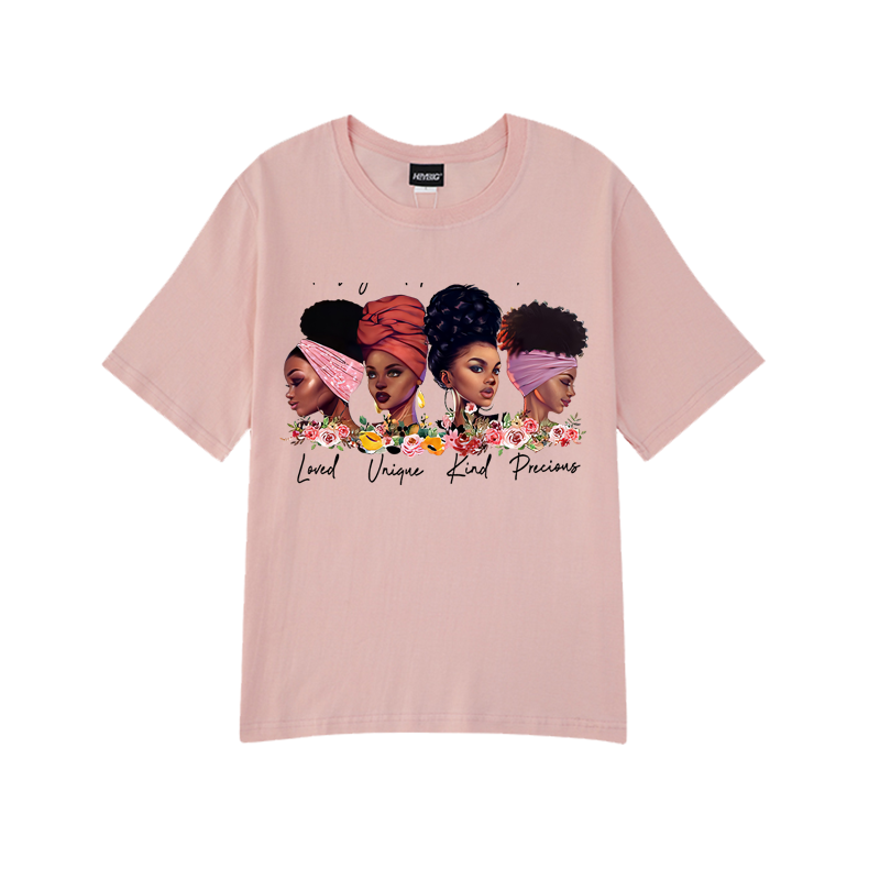 Customized Black Girl Heat Transfer Sticker T-shirt Heat Transfer