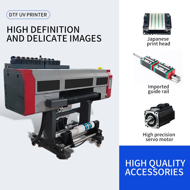Printer Machine Roll to Roll UV DTF Printer Inkjet Printers UV Ink Wall Paper with Laminator Custom Competitive Price A3 A4 80cm