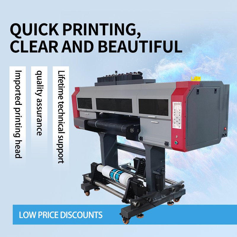 Printer Machine Roll to Roll UV DTF Printer Inkjet Printers UV Ink Wall Paper with Laminator Custom Competitive Price A3 A4 80cm
