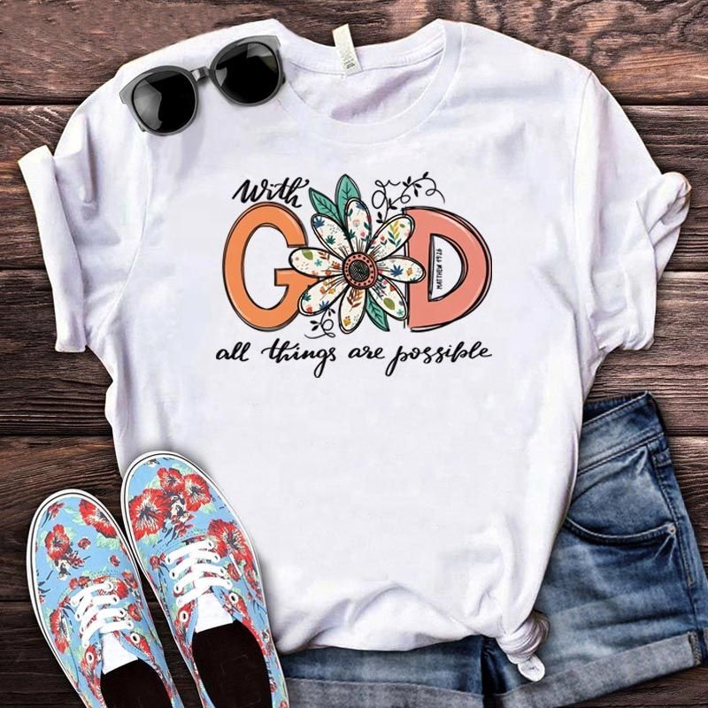 4Styles With God all things are Possible Sublimation Transfer Plastisol Vinyl Offset Screen Print Heat Transfer Stickers Patch
