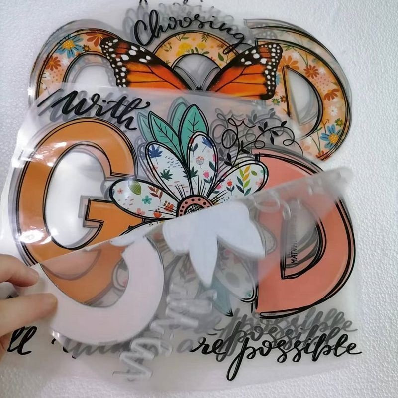 4Styles With God all things are Possible Sublimation Transfer Plastisol Vinyl Offset Screen Print Heat Transfer Stickers Patch