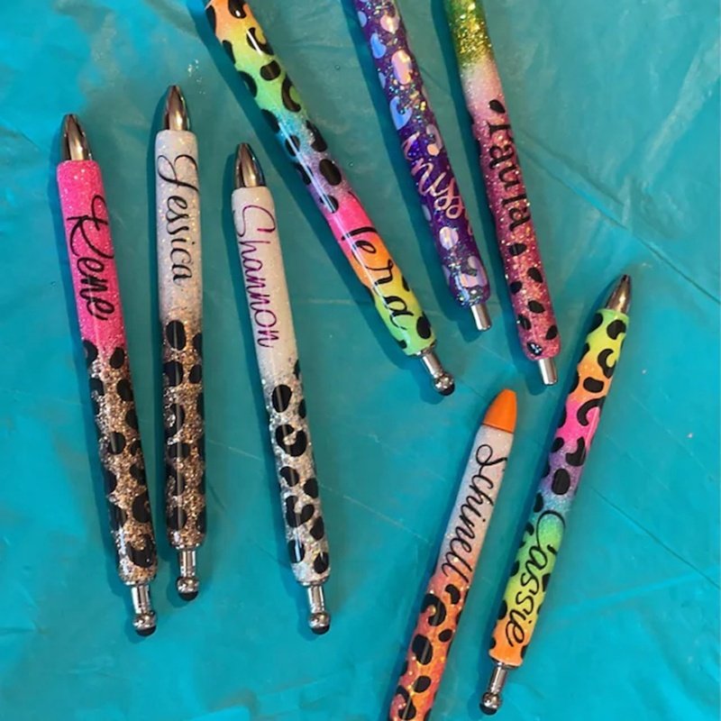 Factory Wholesale Custom Pen Wraps UV DTF Printing Fashion Logo UV DTF Pen Wraps Christmas Transfers Stickers Label