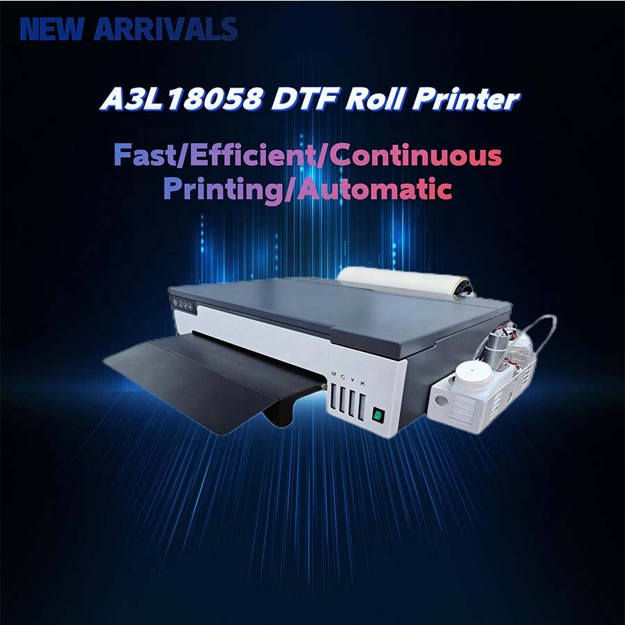 Small Digital A3 A4 L1800 L18058 White Toner Roll Transfer Film Cloth Fabric DTF Printer T-Shirts Printing Machine