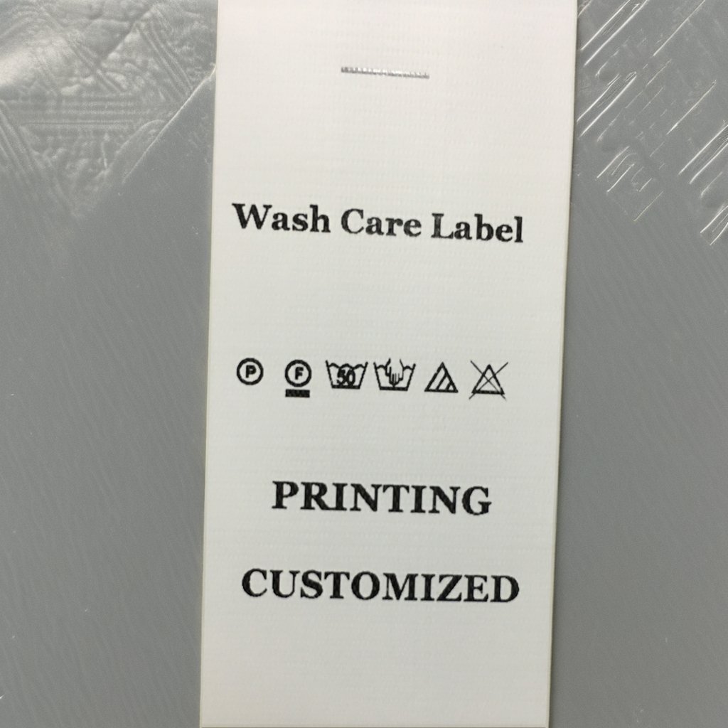 Nylon Care Label Roll Thermal Transfer Printable with Polyamide Garment Care Textile Dry Cleaning Heat Transfer Printing Method