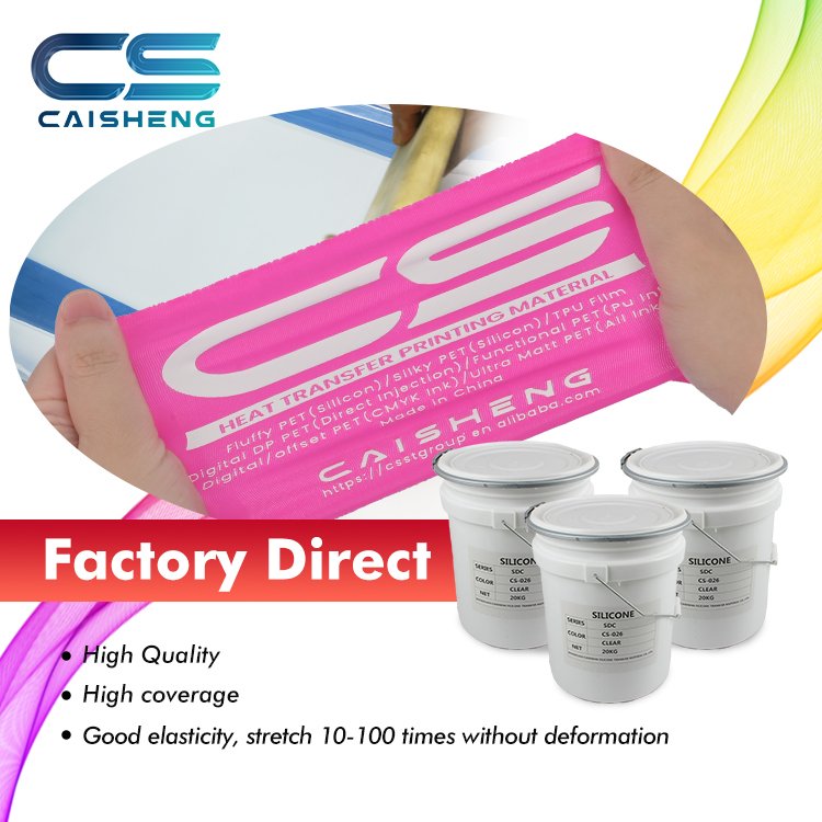 Manufacturing supplier transparent liquid silicone screen printing textile ink for garment printing silicone transfer printing