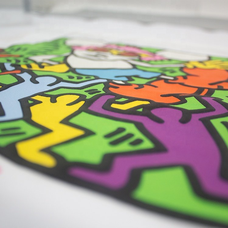 Heat Transfer Printing Factory Custom Film Vinyl Cartoon Logo Iron On Thermal Press Puff Stickers for Clothing Labels