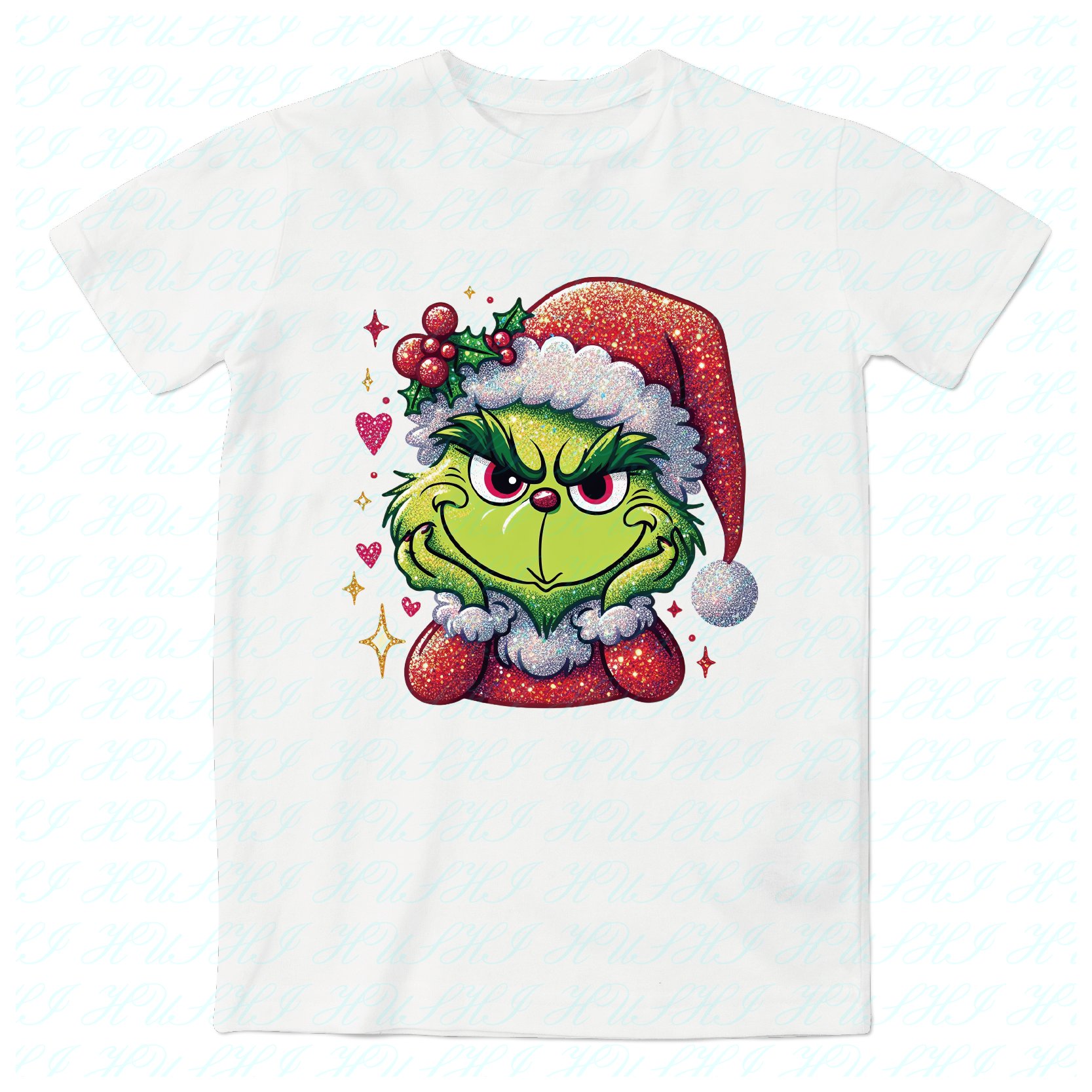 Cartoon Christmas Sticker Clothing Logo Printing Washable Heat Transfer Printing Garment Hologram PET Film Custom Color