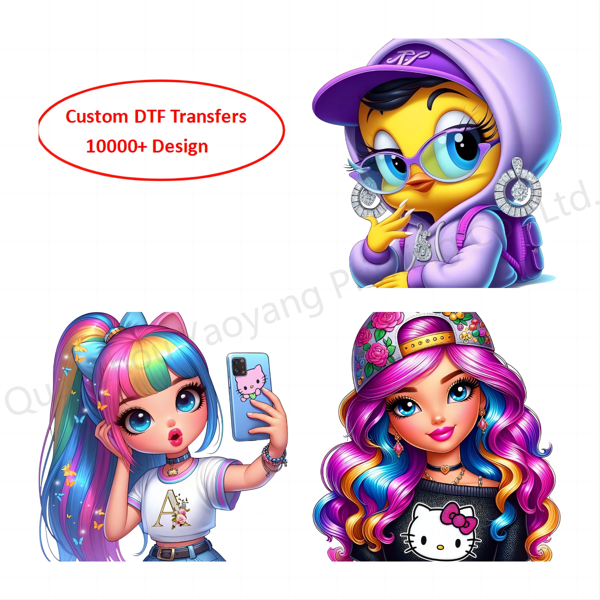 Custom Dtf Transfer Sheets Dtf Transfer Stickers for Tshirts Print Dtf Transfers Designs Ready to Press Iron on Vinyl Garment