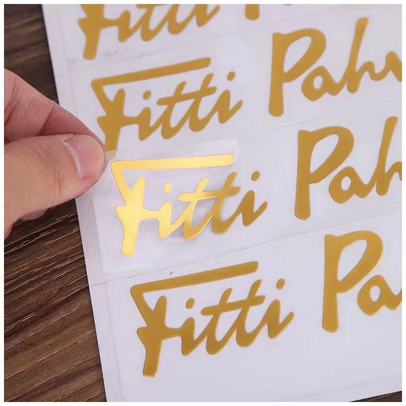 Custom waterproof rose gold foil uv transfer sticker transfer sticker brand logo on box metal transfer stickers for business