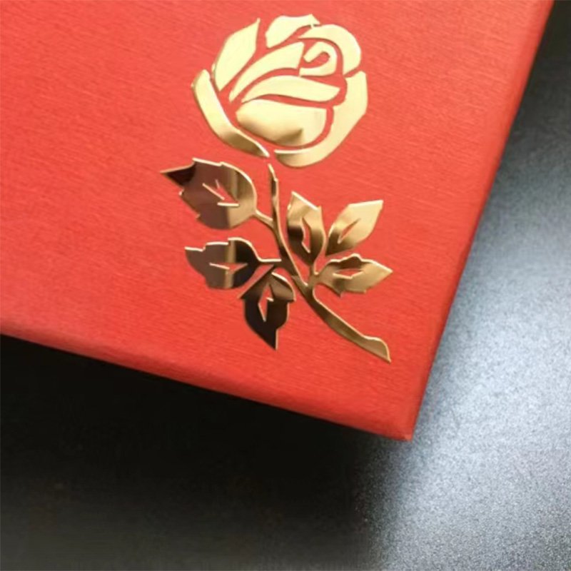 Custom waterproof rose gold foil uv transfer sticker transfer sticker brand logo on box metal transfer stickers for business