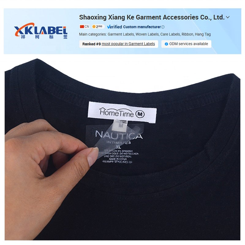 Custom Logo Sticker Neck Care Heat Transfer Press Print Clothing Designer Size Iron On Brand Garment Label For T Shirts jeans
