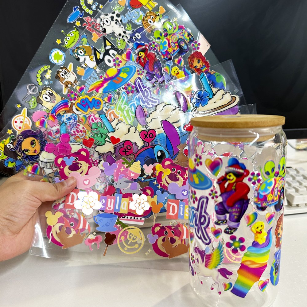 Big Factory Good Price Wholesale Fashion Waterproof 3D Transfer Stickers Logo UV DTF Cup Wrap Transfers Fall Label