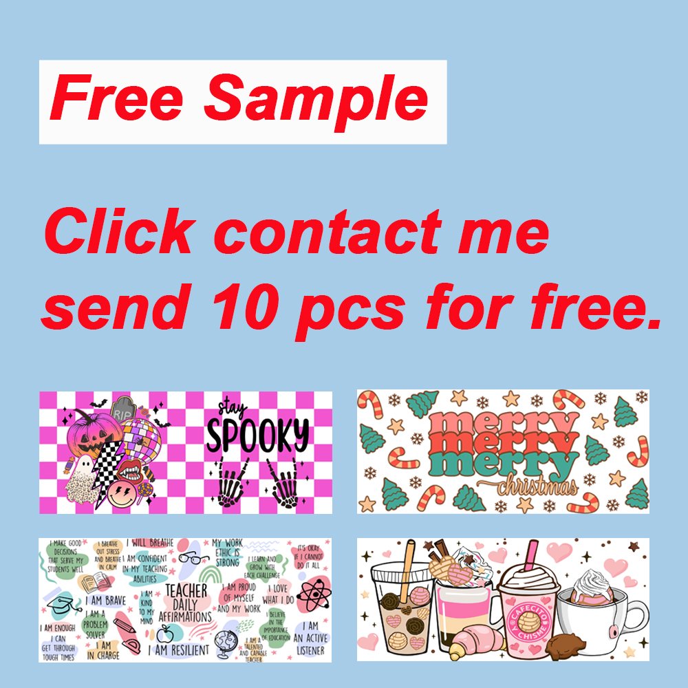 Big Factory Good Price Wholesale Fashion Waterproof 3D Transfer Stickers Logo UV DTF Cup Wrap Transfers Fall Label