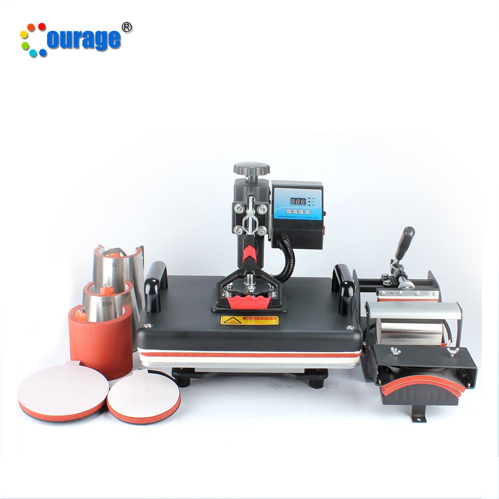 Hot sell small size flat printer 8 in 1 sublimation transfer press printing machine