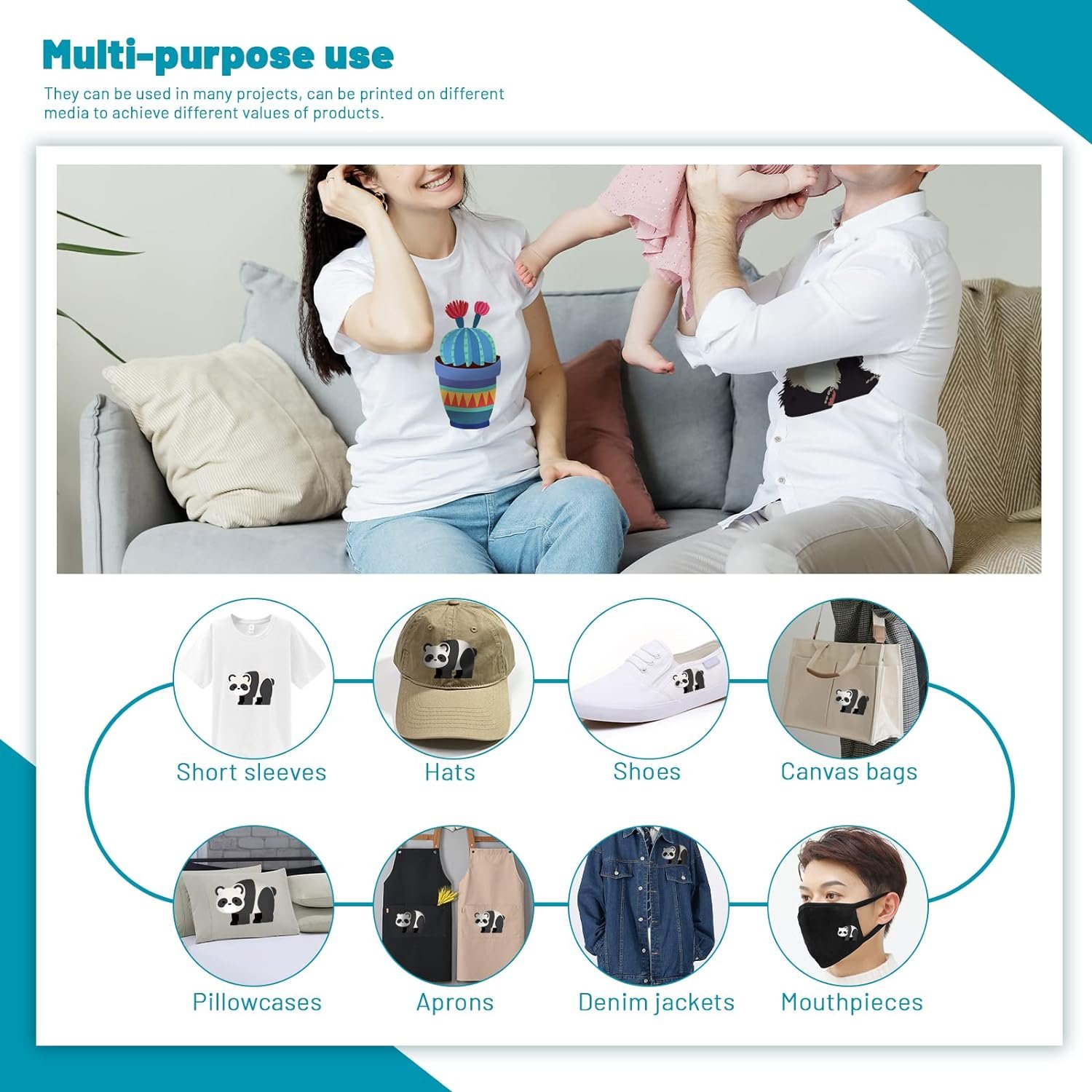DTF Printing Sticker For Tshirt Dtf Transfer Film Transfer Paper For Sublimation T Shirts Textiles DIY