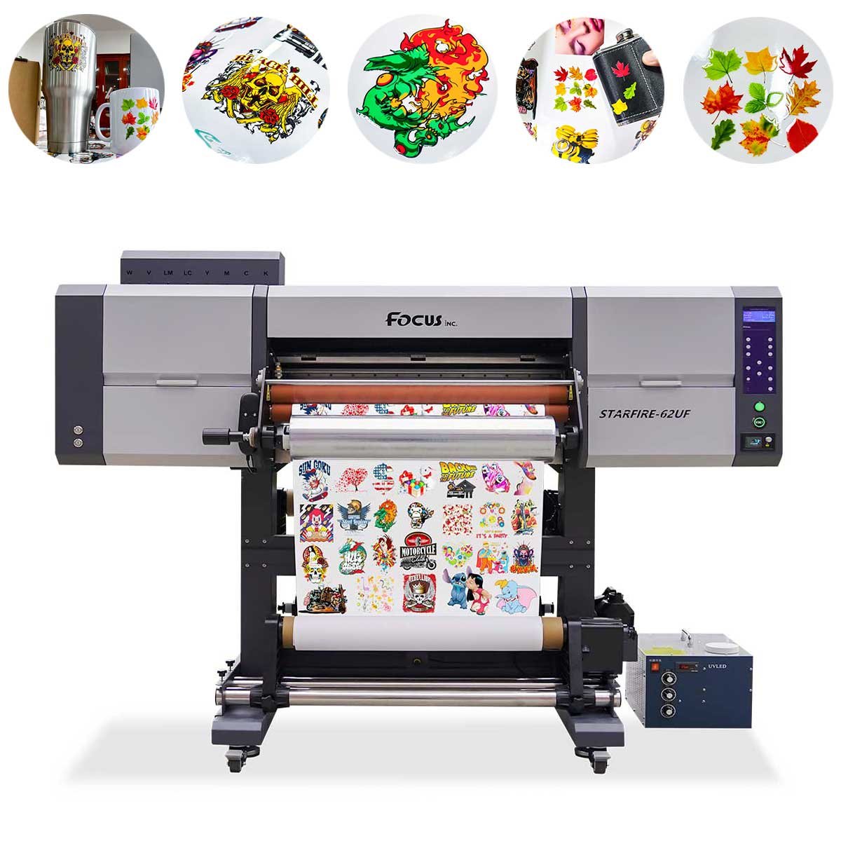 uv dtf cup wrap transfers 62U print and laminate all in one uv dtf sticker printer a4 A3 60CM uv dtf printer printing machine