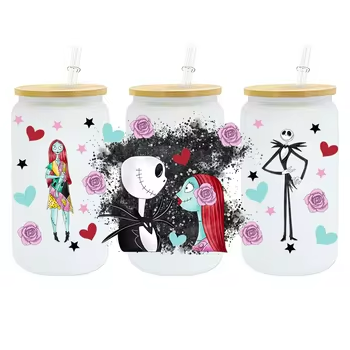 Custom Halloween UV DTF Stickers for Tumblers & Cups 16oz Waterproof Washable Water Transfer Printing Heat Transfer Method