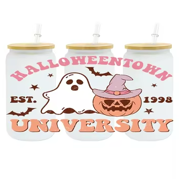 Custom Halloween UV DTF Stickers for Tumblers & Cups 16oz Waterproof Washable Water Transfer Printing Heat Transfer Method