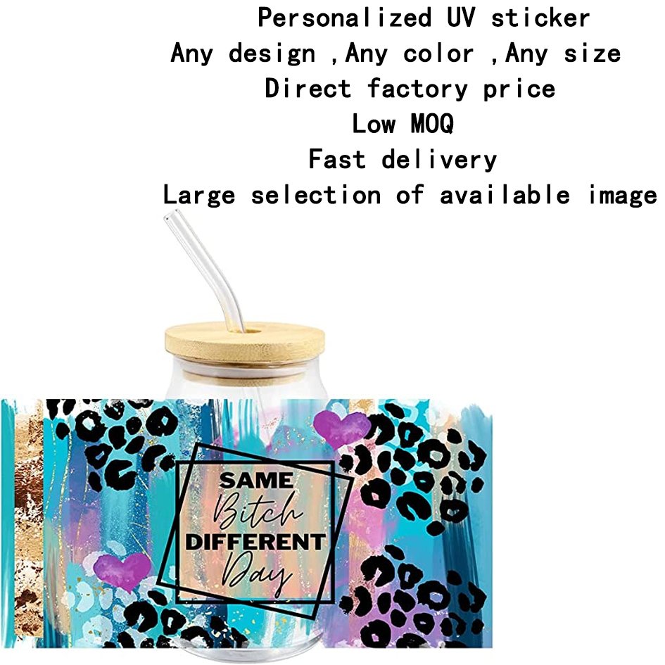 Assorted uv dtf Printer cup wrap transfers uv dtf cup wrap transfers 16oz uv dtf cup wrap transfers
