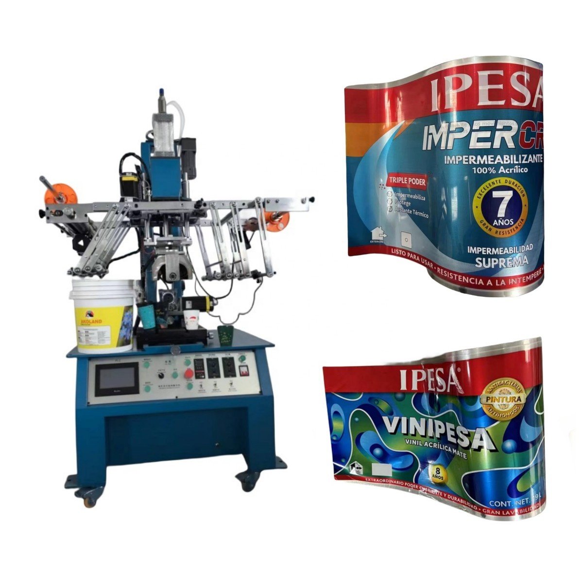 Hot printing machine on plastic bucket heat transfer machine