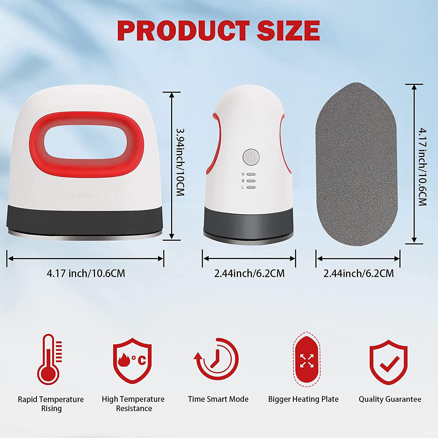 DMSC3 Small Portable Electric Iron Mini Heat Press Machine for T-shirt DIY Logo Transfer Printing