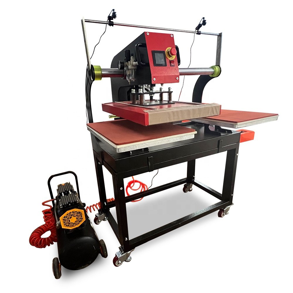 Udefine Dual 40*60 Working Station Pneumatic PET Film DTF Transfer Printing Heat Press Machine for Sale