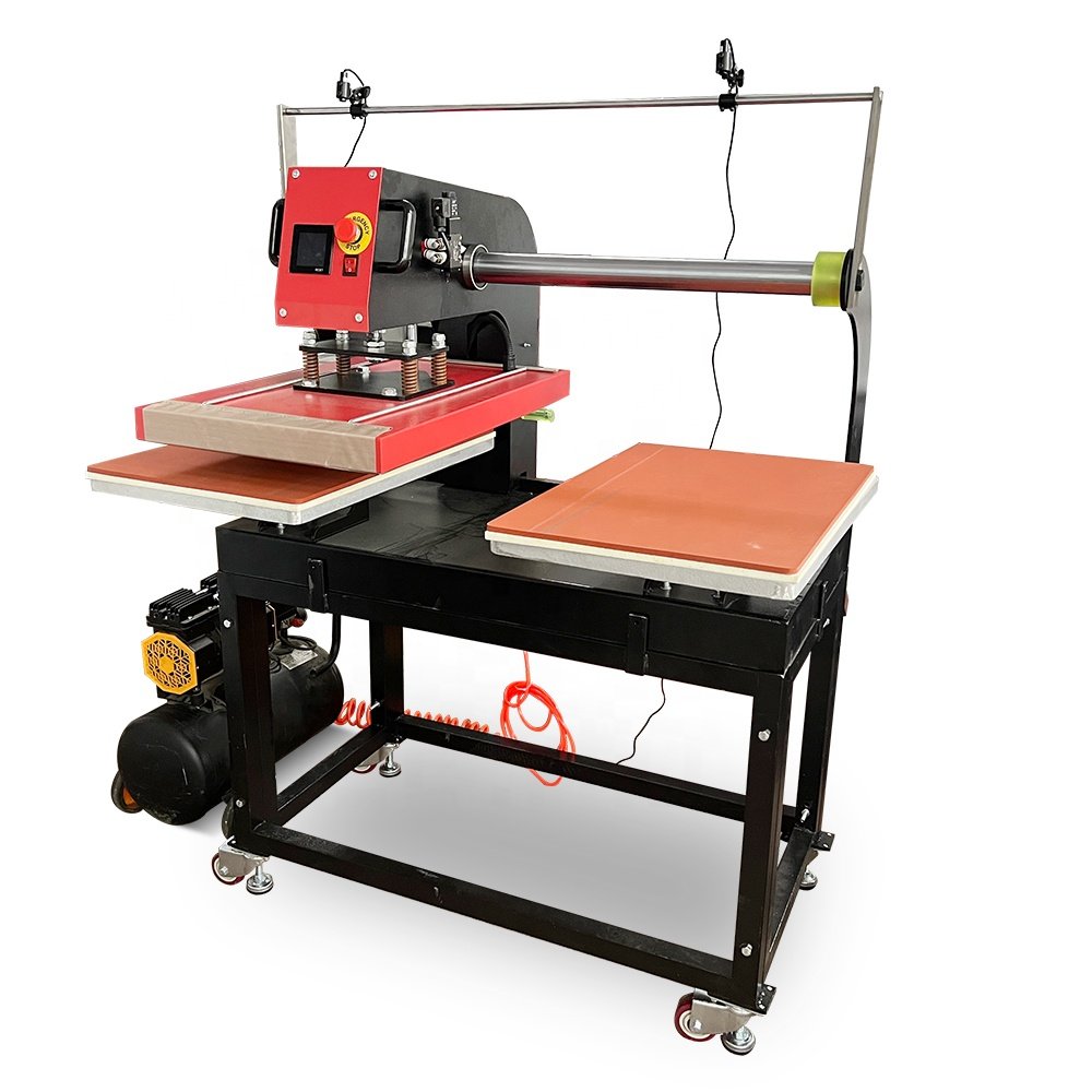 Udefine Dual 40*60 Working Station Pneumatic PET Film DTF Transfer Printing Heat Press Machine for Sale