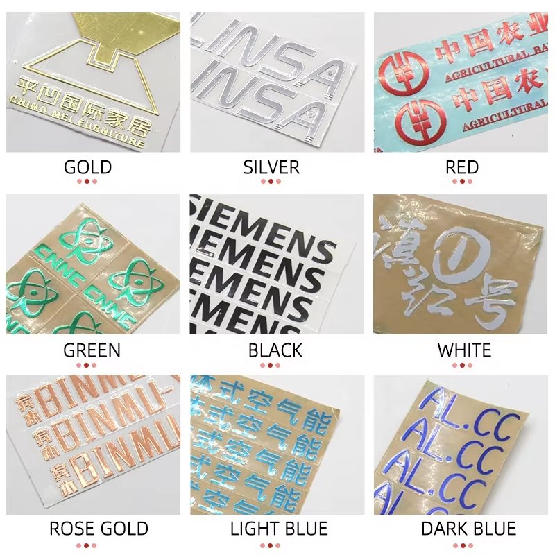 Custom 3D Metal Transfer Printing Gold Nickel Logo Labels Sticker Waterproof Design Household Products