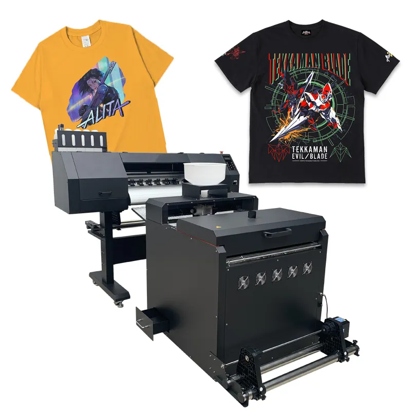 DTF Printer 24inch with printer head I3200 XP600 Heat Transfer PET Film 60cm DTF Printer Printing Machine with Powder Shaker