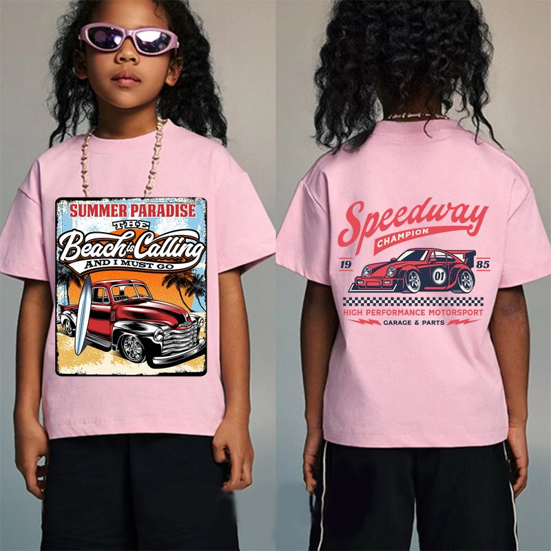 Wholesale High Quality DTF Vinyl labels Sports car Sticker Logo packaging DTF Heat Transfers Printing on Fashion T-Shirts