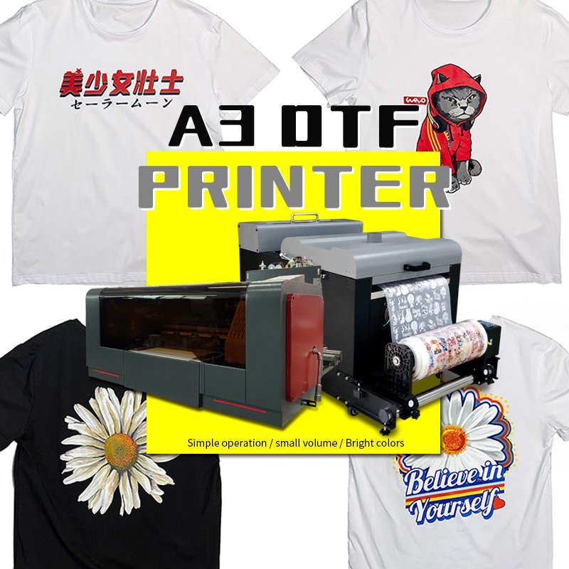Heat Transfer PET Film DTF Printer Factory Direct Sale for T-shirt Shaking Powder A3 Machine