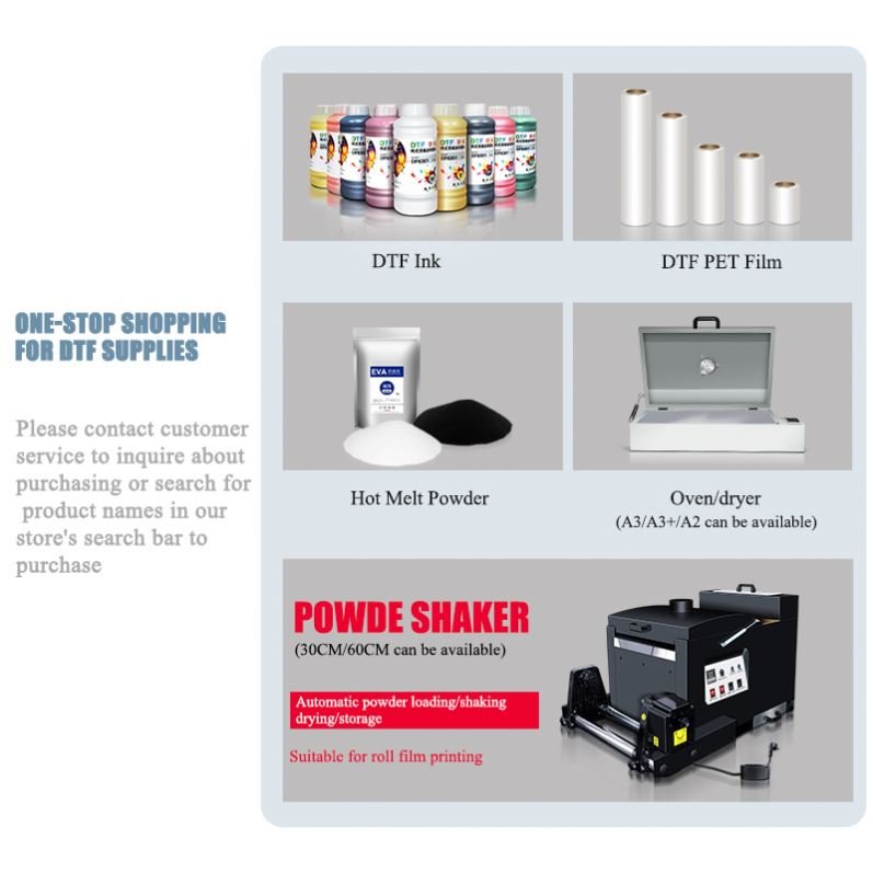 Transfer Printing 60Cm Printer Powder For Dtf Heat Transfer Printing Dtf Printer For Heat Transfer Printing Printer