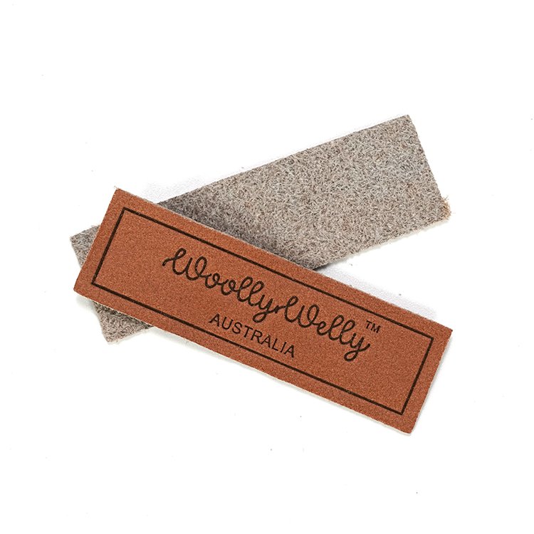 Custom jeans leather label logo leather patch tags for clothes leather