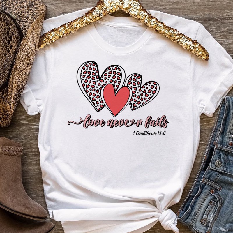 Valentine's Day Custom Plastisol dtf Ready to Press Heat Transfer Labels for T Shirts Heat Press Stickers Transfer Printing